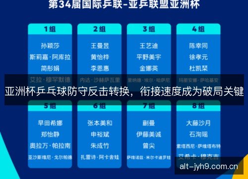亚洲杯乒乓球防守反击转换，衔接速度成为破局关键